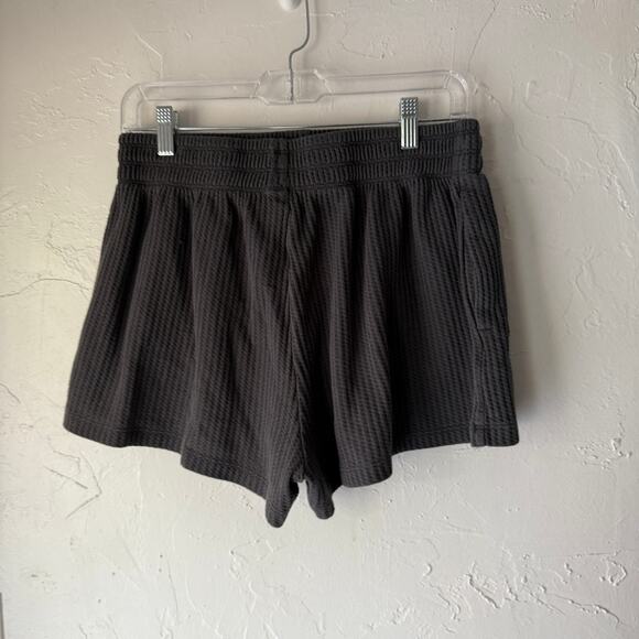 Old Navy Dark Grey Waffle Knit Button Front Lounge‎ Shorts Size M - Picture 4 of 8